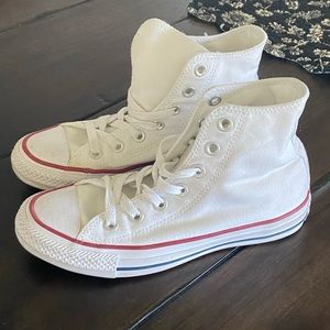 White Converse High Tops